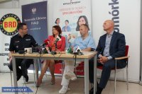 Konferencja prasowa poświęcona bezpieczeństwu w ruchu drogowym przed długim weekendem