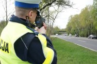 Policjanci zabrzańskiej drogówki podczas działań &quot;Prędkość&quot;