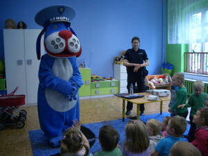 Sznupek z wizytą w przedszkolu