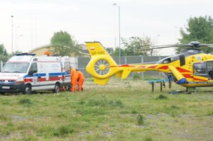 Groźny wypadek z udziałem motocyklisty