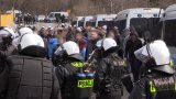 Policjanci podczas zabezpieczenia imprezy masowej