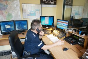 asp.sztab. Stanisław Szatyński dyżurny zabrzańskiej jednostki