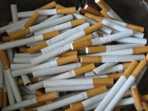 Zabezpieczone przez policjantów papierosy