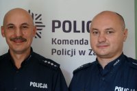 asp.szt. Zbigniew Nowakowski i asp.szt. Sławomir Dążałowicz