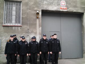 Klasa mundurowa podczas wycieczki do Aresztu Śledczego w Zabrzu