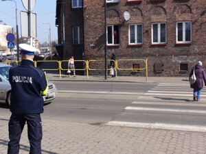 Policjanci zabrzańskiej drogówki podczas działań "NURD"