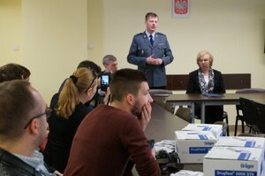 Uroczystego przekazania testów narkotykowych do urządzenia typu Drug Test dla zabrzańskiej drogówki