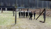 Zabrzańscy i gliwiccy policjanci podczas szkolenia NPP