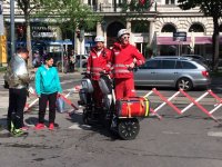 Nadkom. Robert Małek i mł.insp. Tadeuszem Stuchlikiem podczas wiedeńskiej edycji Wings for Life World Run