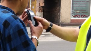 Policjanci zabrzańskiej drogówki podczas działań "Trzeźwość"