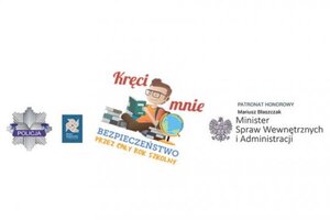Logo akcji "Kręci mnie bezpieczeństwo... przez cały rok szkolny"