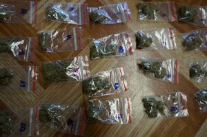 zabezpieczona przez policjantów marihuana