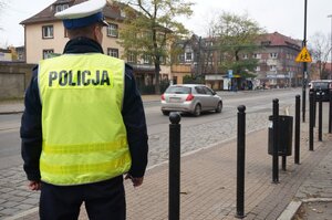 Policjanci zabrzańskiej drogówki podczas działań "NURD"