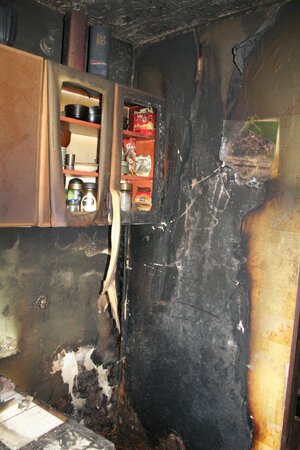 Pożar mieszkania przy ul. Żeromskiego w Zabrzu