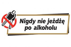 Logo kampanii "Nigdy nie jeżdżę pod wpływem alkoholu"