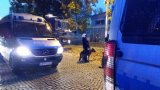 Policjanci podczas zabezpieczenia imprezy masowej