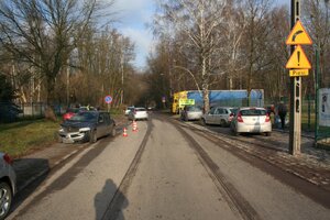 Zdarzenia drogowe przy ulicy Srebrnej w Zabrzu