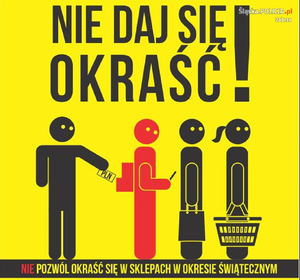 Plakat akcji "nie daj się okraść"