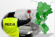 Policjant drogówki podczas działań