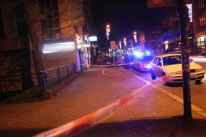 Zabrzańscy policjanci na miejscu zdarzenia