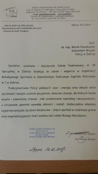 Zabrzańscy policjanci podczas spotkania w przyszpitalnej szkole