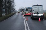 Policjanci zabrzańskiej drogówki podczas zdarzenia drogowego na ulicy Witosa