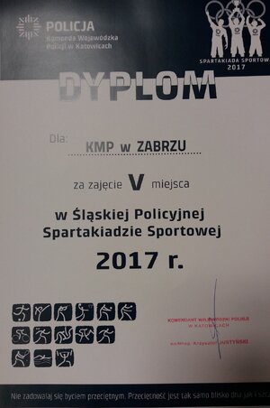 Dyplom dal KMP Zabrze