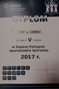 Dyplom dla KMP Zabrze