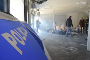 Policjanci podczas działań