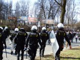 Śląscy policjanci podczas zabezpieczenie półfinału Pucharu Polski