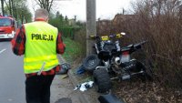 Zabrzańscy policjanci podczas czynności na miejscu zdarzenia drogowego