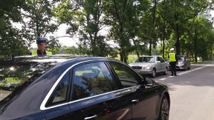 Policjanci zabrzańskiej drogówki podczas działań