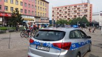 Zabrzańscy policjanci podczas zabezpieczania rajdów rowerowych