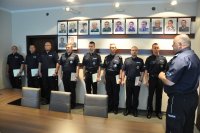 Policjanci podczas uroczystego wręczenia nagród
