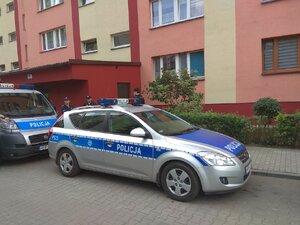 Zabrzańscy policjanci na miejscu zdarzenia