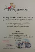 Podziękowanie za wsparcie podczas szkolnego festynu