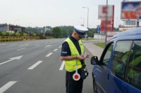 Policjanci podczas działań Bezpieczny weekend