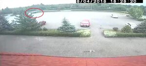 Kadr z monitoringu rejestrujący zdarzenie