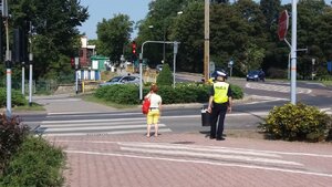 Policjant zabrzańskiej drogówki podczas działań