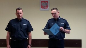 Kom. Andrzej Rudolf i nadkom. Dariusz Klimczak