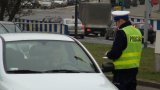 Policjant zabrzańskiej drogówki podczas działań