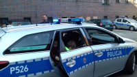 policjanci podczas spotkania z uczniami