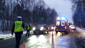 Zabrzańscy policjanci podczas obsługi zdarzenia drogowego