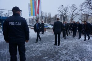 Zabrzańscy policjanci podczas zabezpieczenia wizyty Prezydenta RP