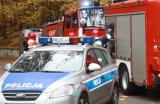 Straż pożarna i policyjny radiowóz