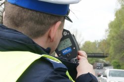 Policjant ruchu drogowego podczas działań