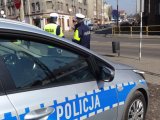 Policjanci zabrzańskiej drogówki podczas działań