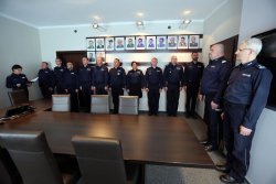 Policjanci podczas uroczystości
