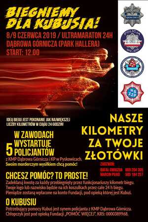 Fotografia kolorowa - plakat promujący Ultramaraton „DG24h”