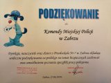 zdjęcie kolorowe: podziękowania za poprowadzenie prelekcji na temat bezpiecznych zachowań